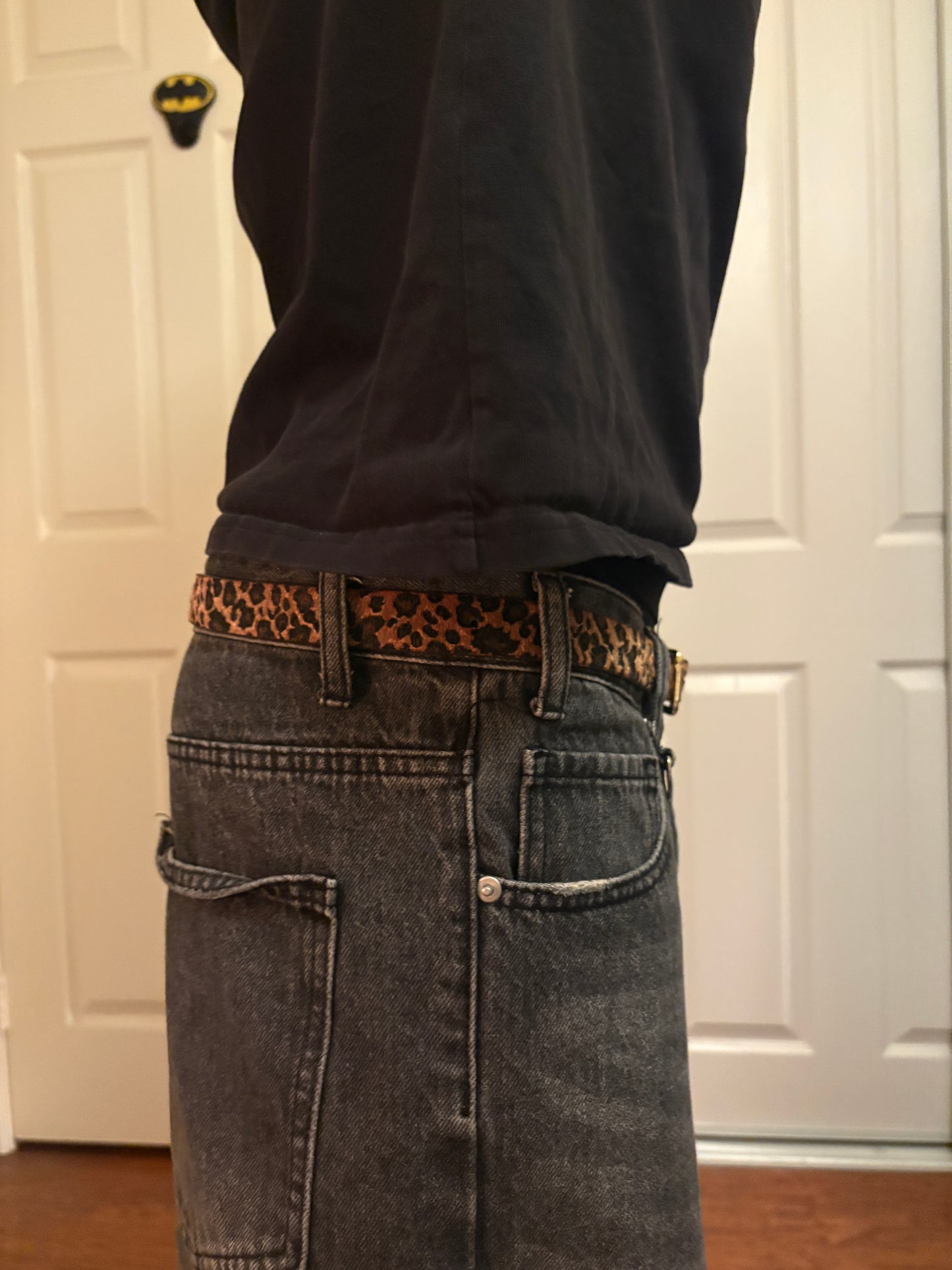 Belt , dark cheetah print belt