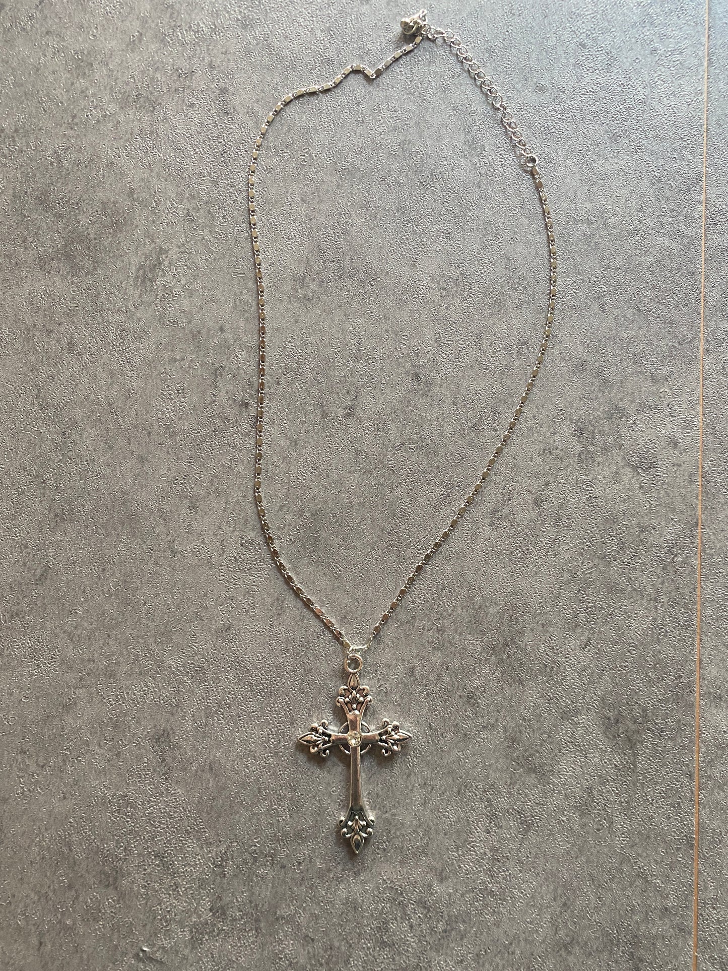 Necklace , Silver cross chain bundle