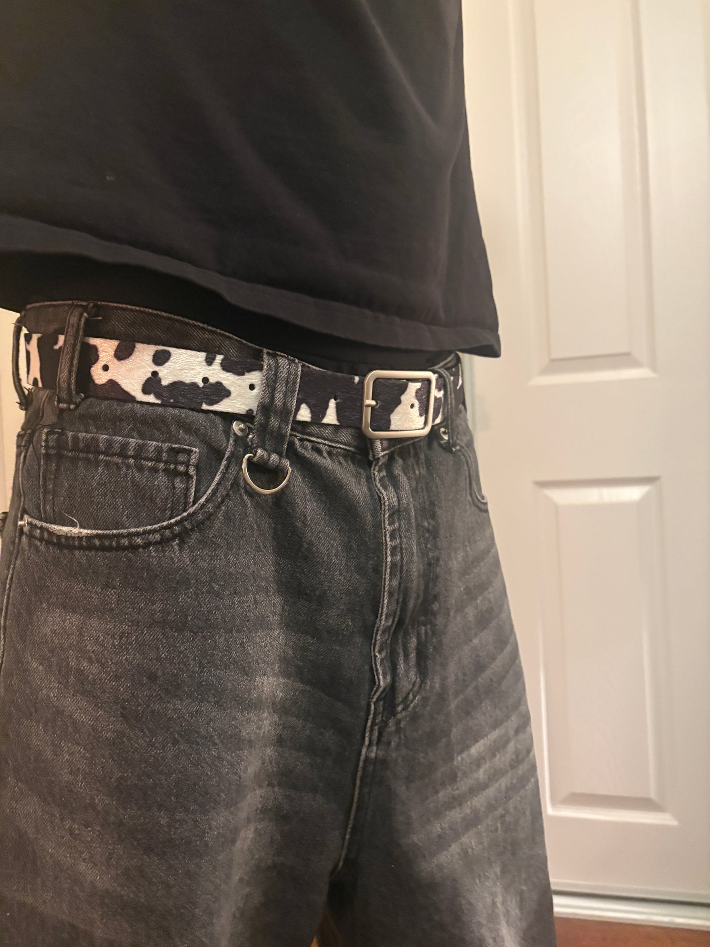Belt , cow print belt