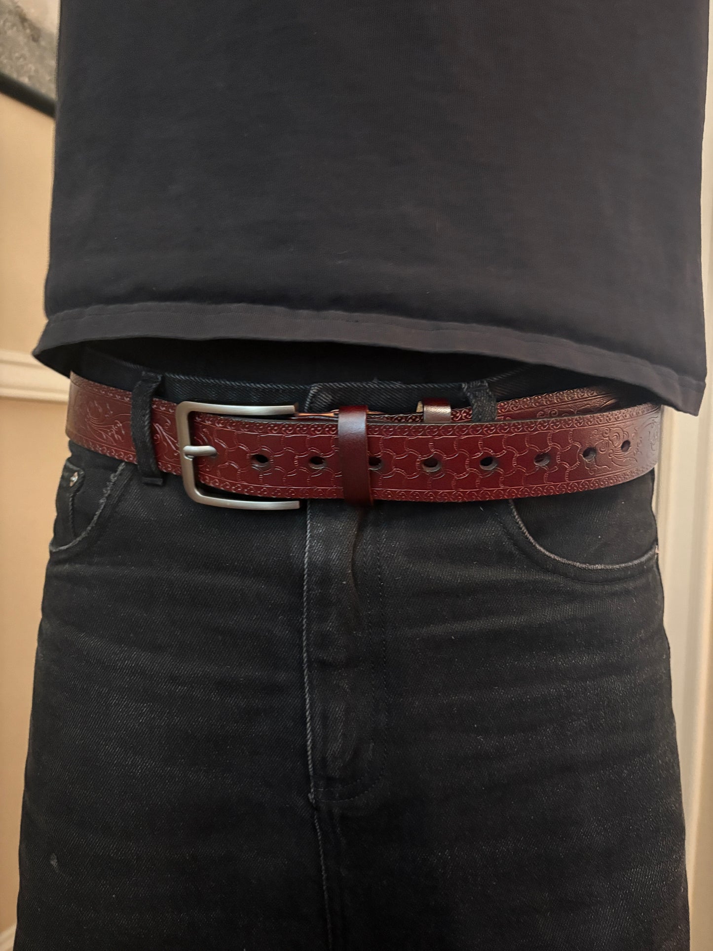 Belt , red waves belt