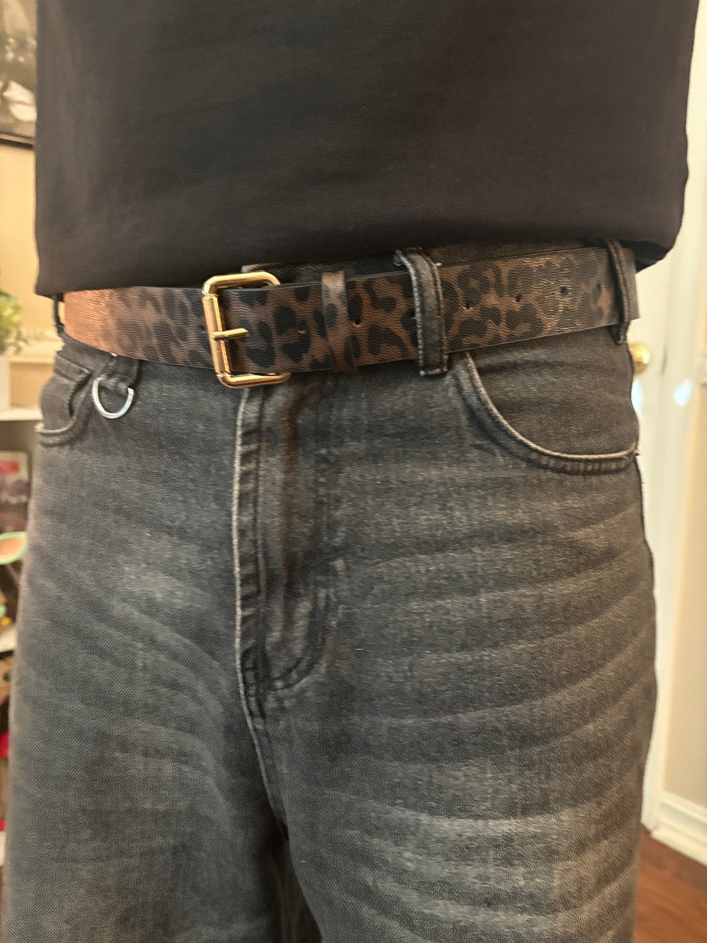 Belt, brown mocha cheetah belt