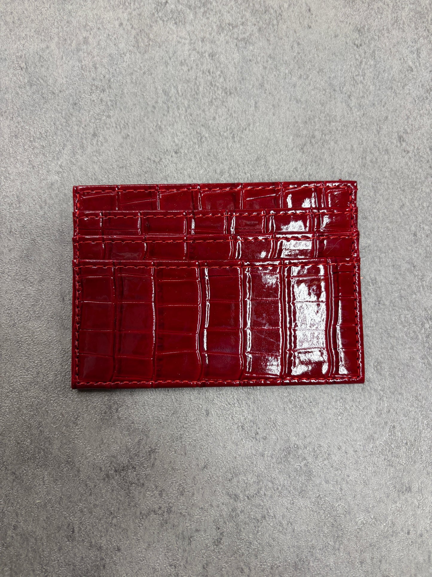 Red crocodile cardholder