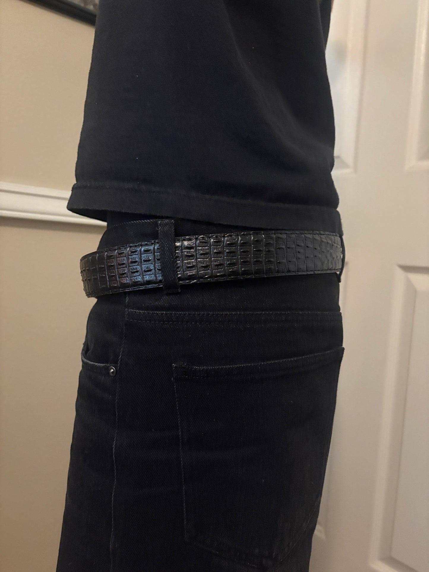 Black crocodile belt