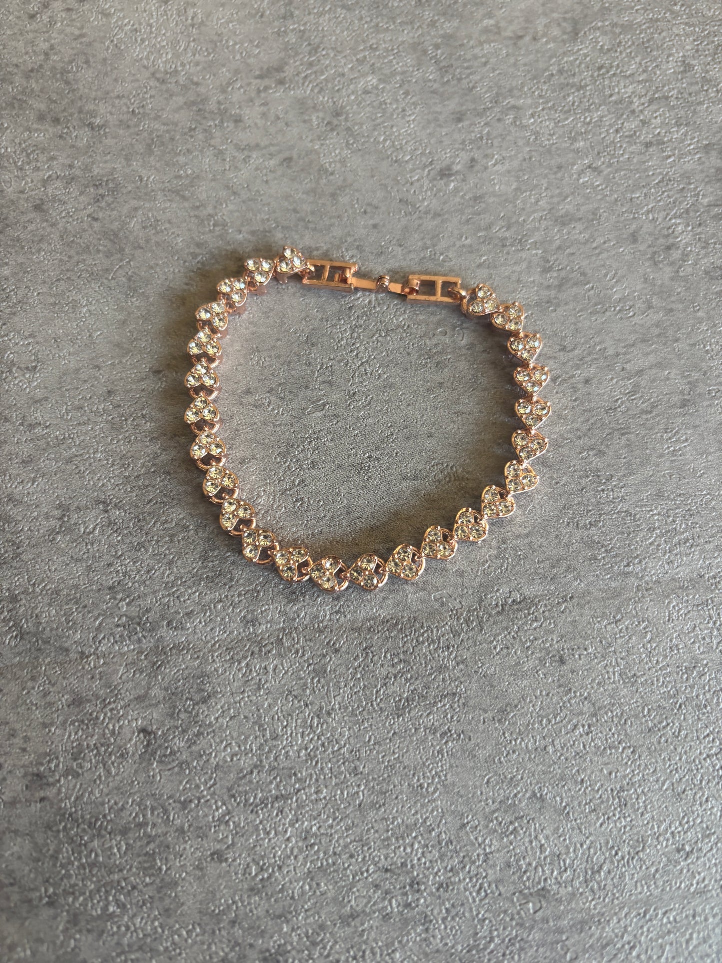 Bracelet , rose gold rhinestone crystal bracelet