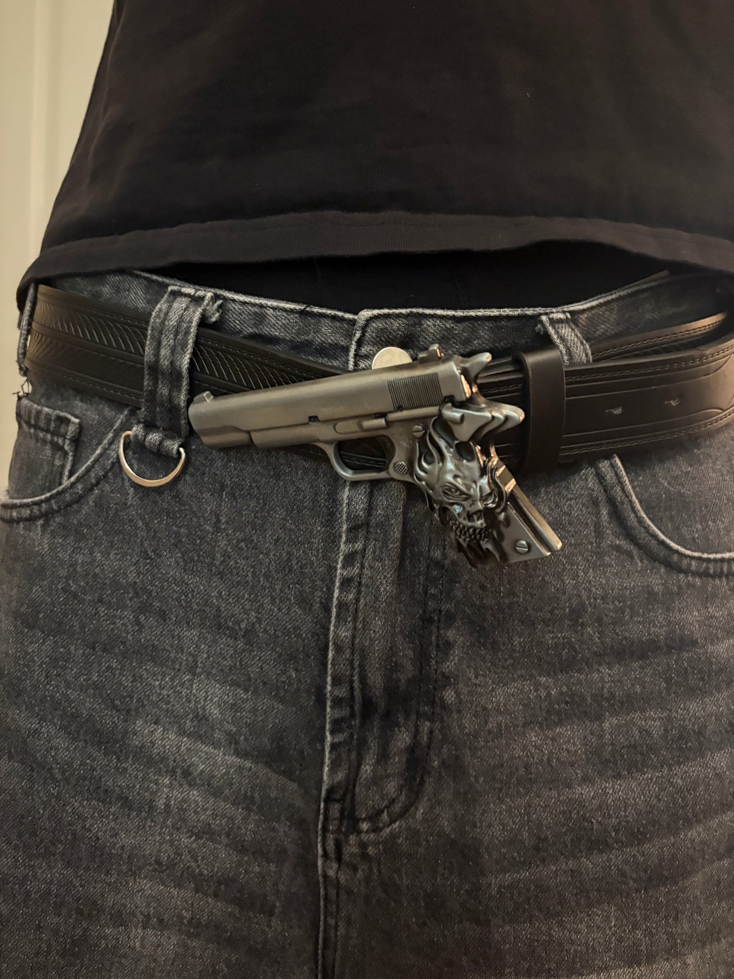 Black “ ghost rider “ belt