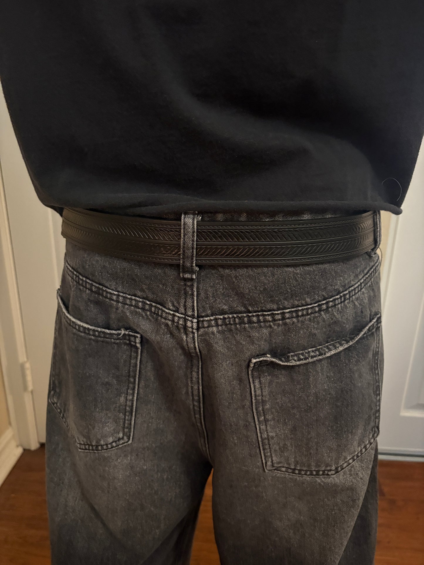 Belt , black skull pistol belt