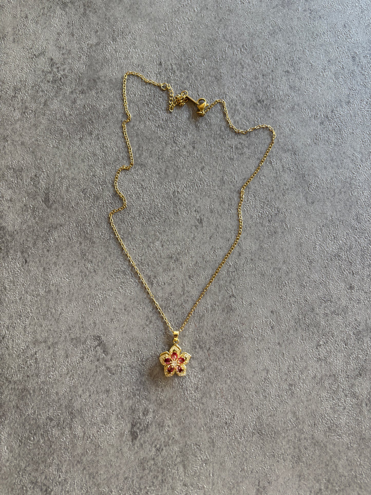 Necklace , Orange hibiscus flower necklace