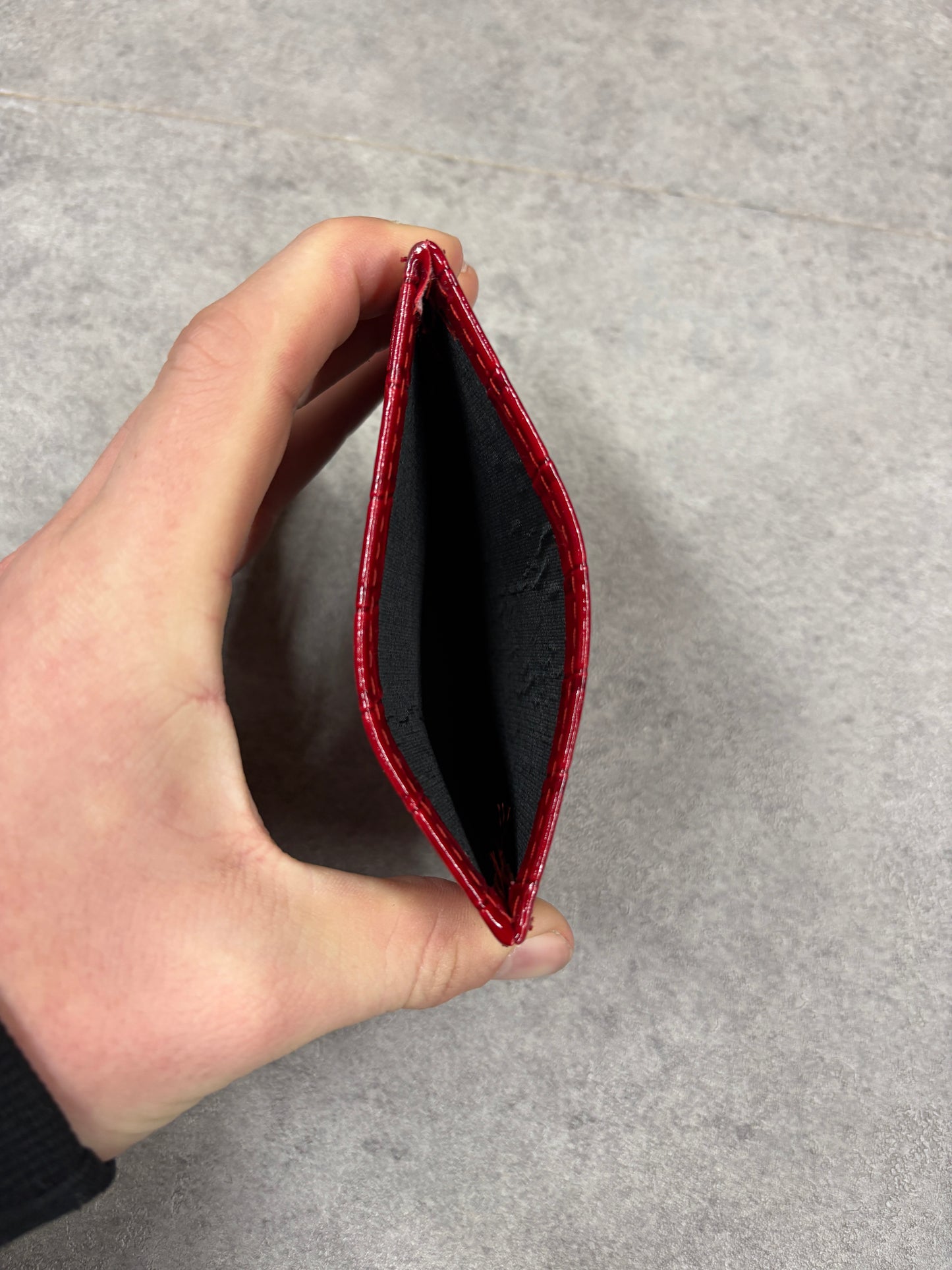 Red crocodile cardholder
