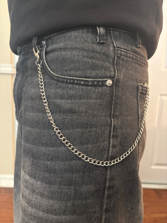 Side chain , silver Cuban link side chain