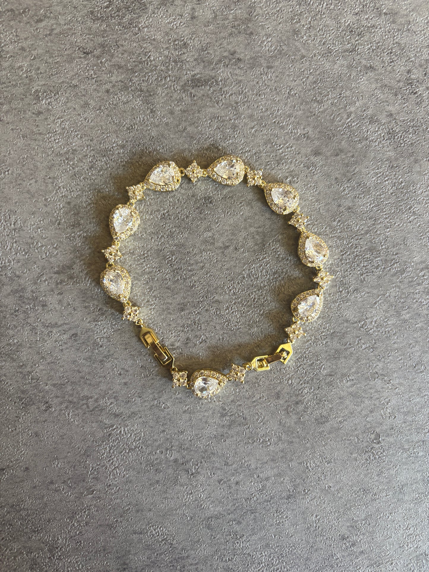 Bracelet , gold crystal flex bracelet