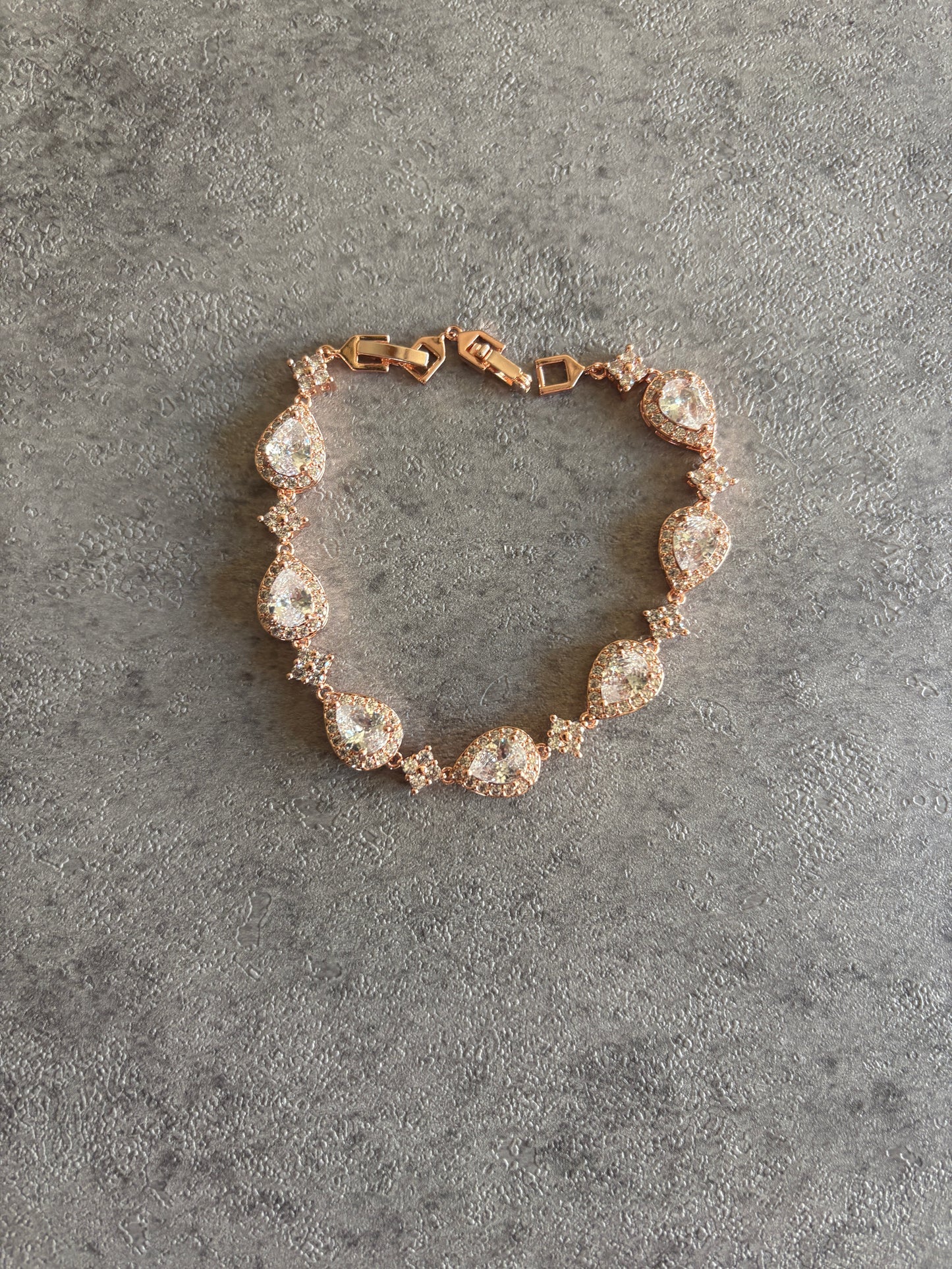 Bracelet , rose gold crystal bracelet