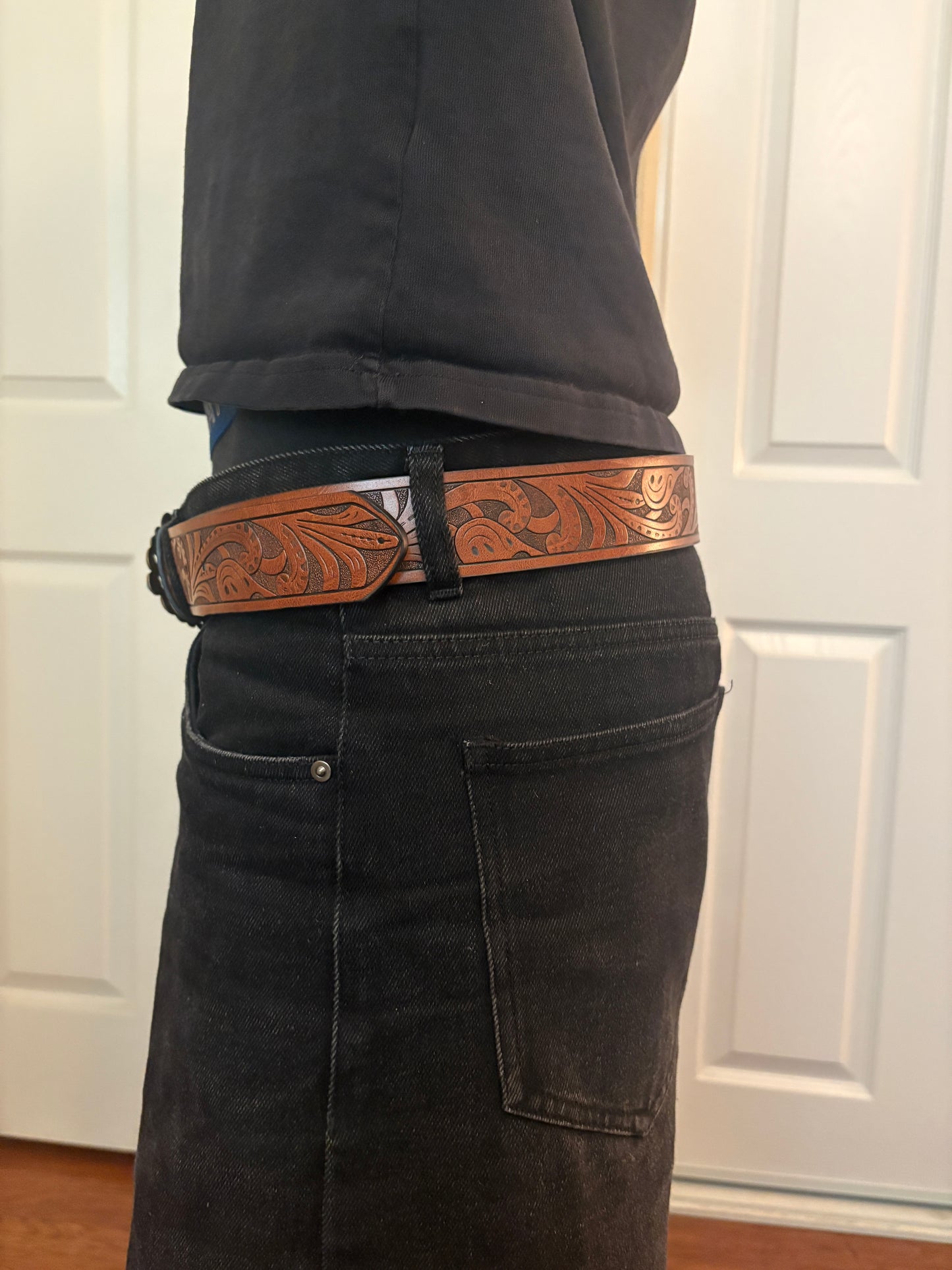 Belt , brown “ desert bloom belt “