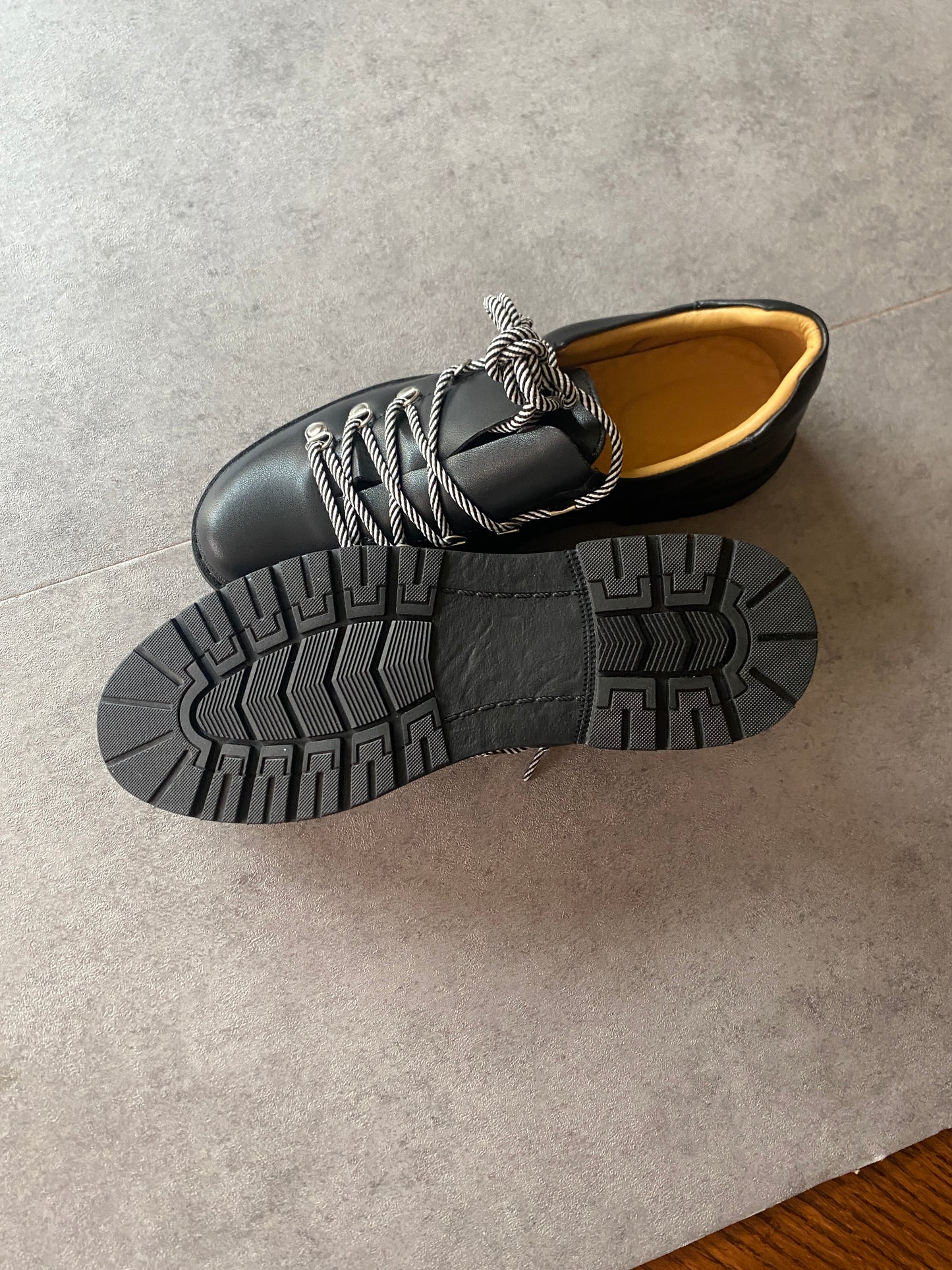 Shoes , Black chunky hiking boots