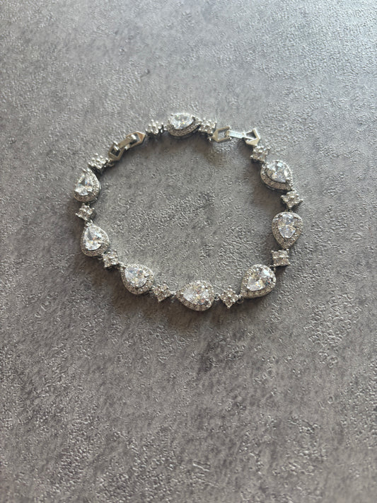 Bracelet, Silver crystal bracelet