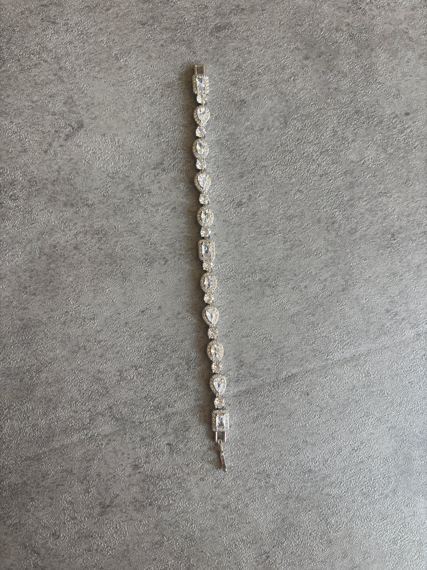 Bracelet , silver crystal flex bracelet