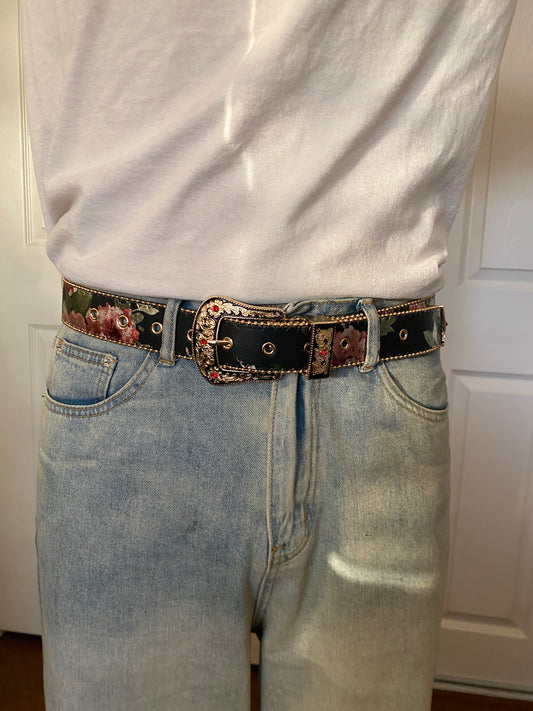 Belt , rose pedal floral belt