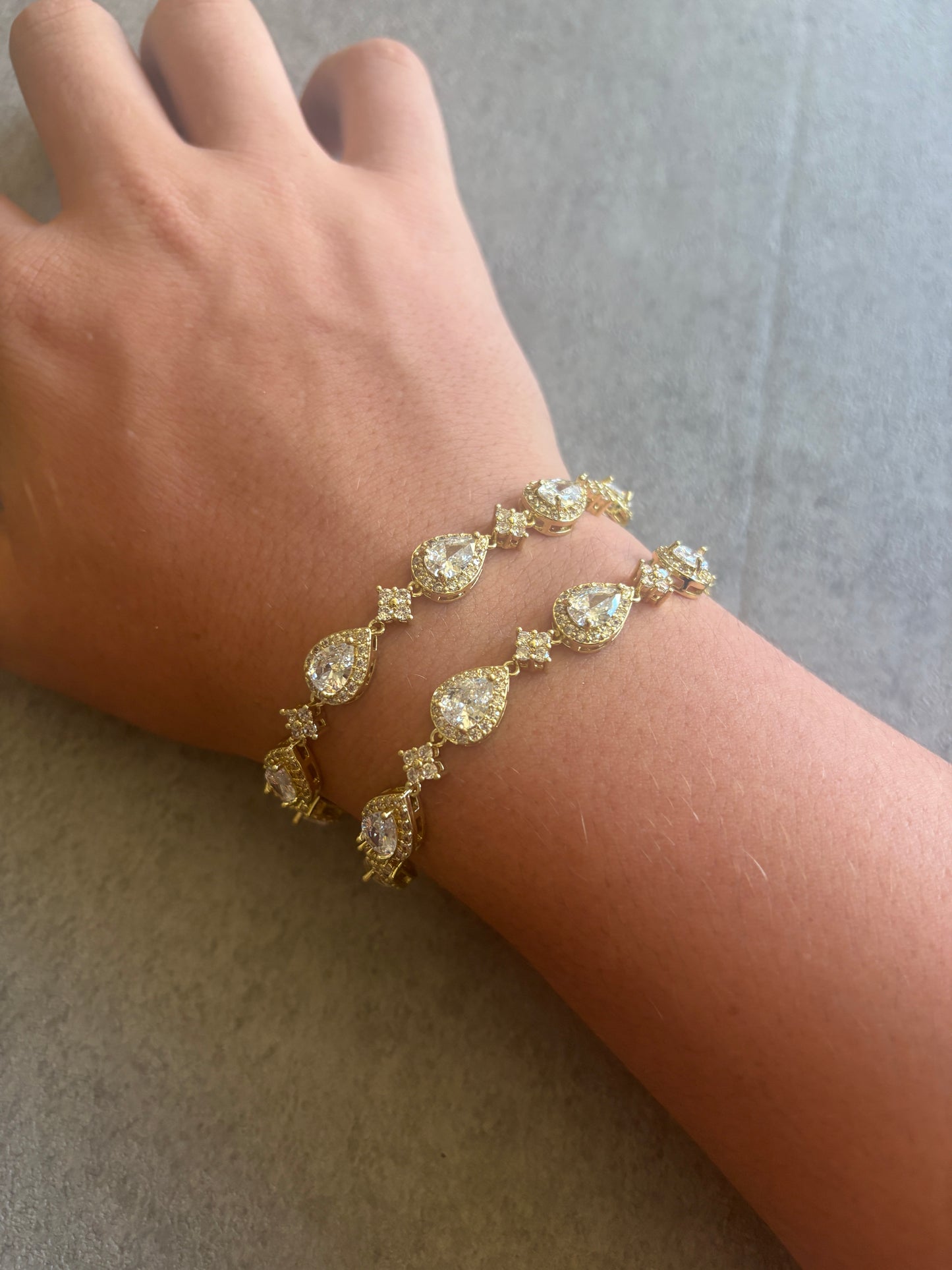 Bracelet , gold crystal flex bracelet