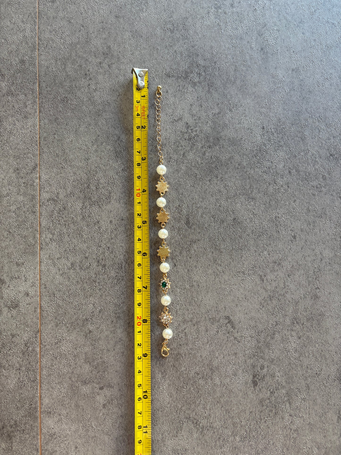 Bracelet , Gold rhinestone gem bracelet