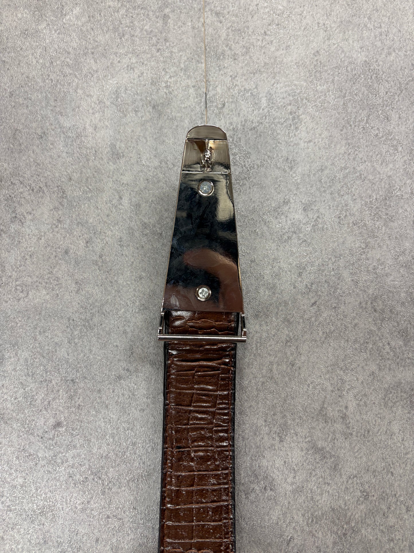 Brown “ Florida man “ crocodile belt