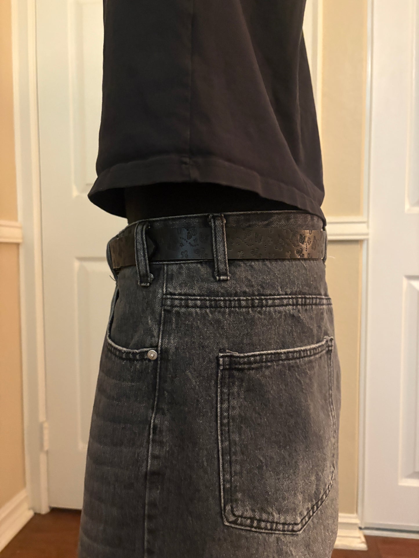 Belt , black butterfly belt