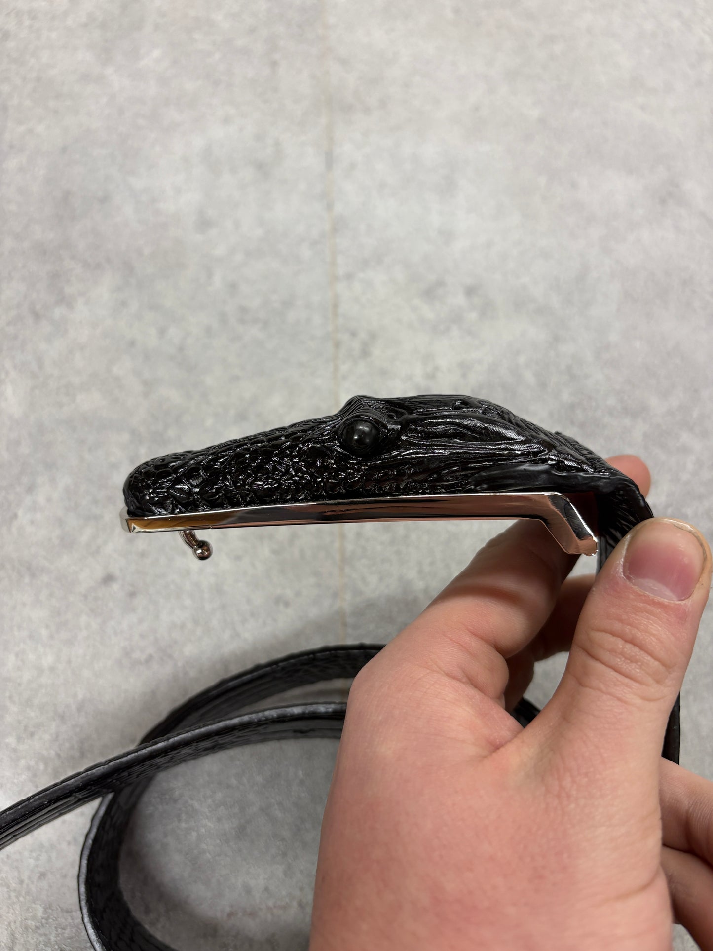 Black crocodile belt
