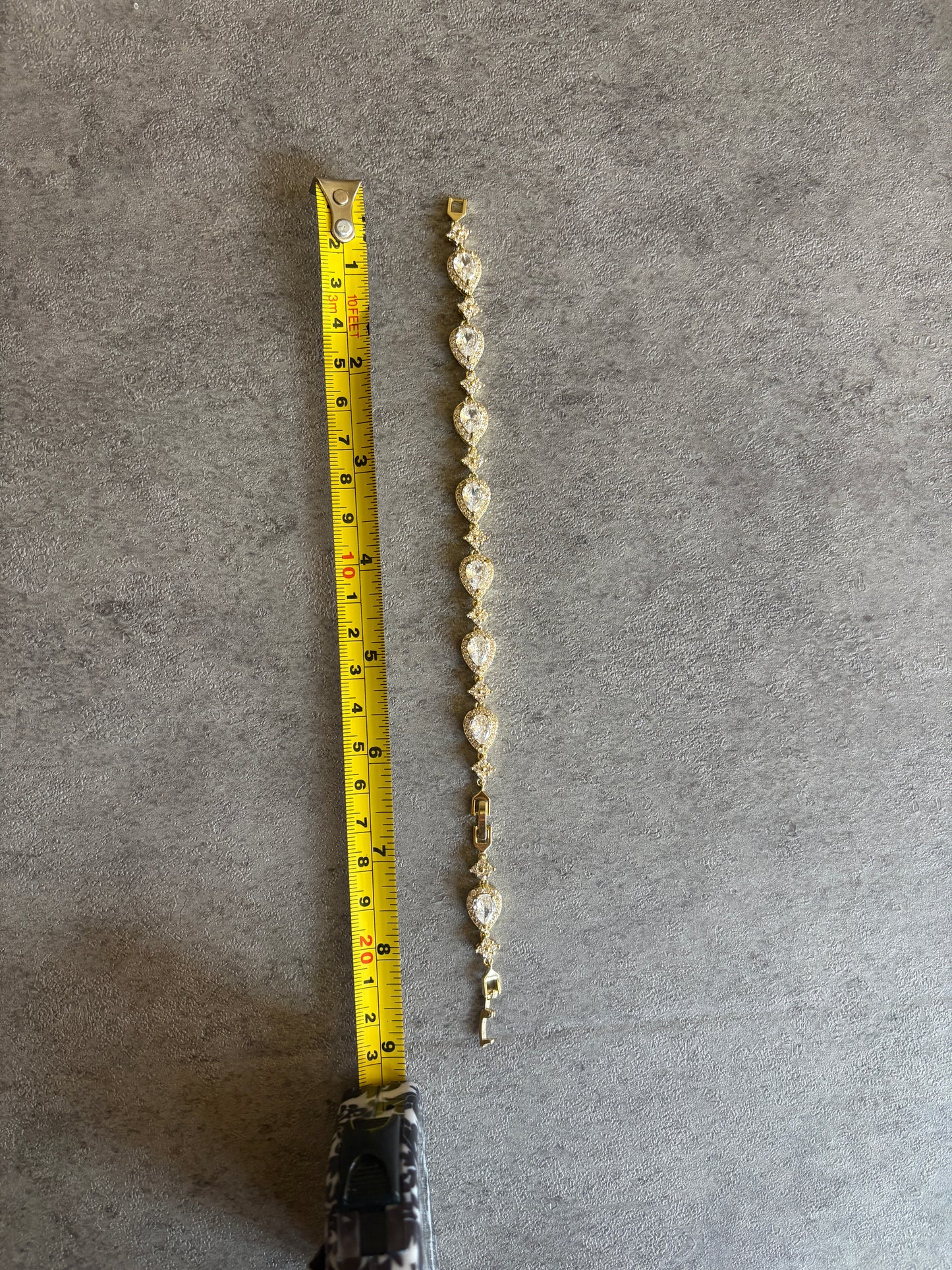 Bracelet , gold crystal flex bracelet