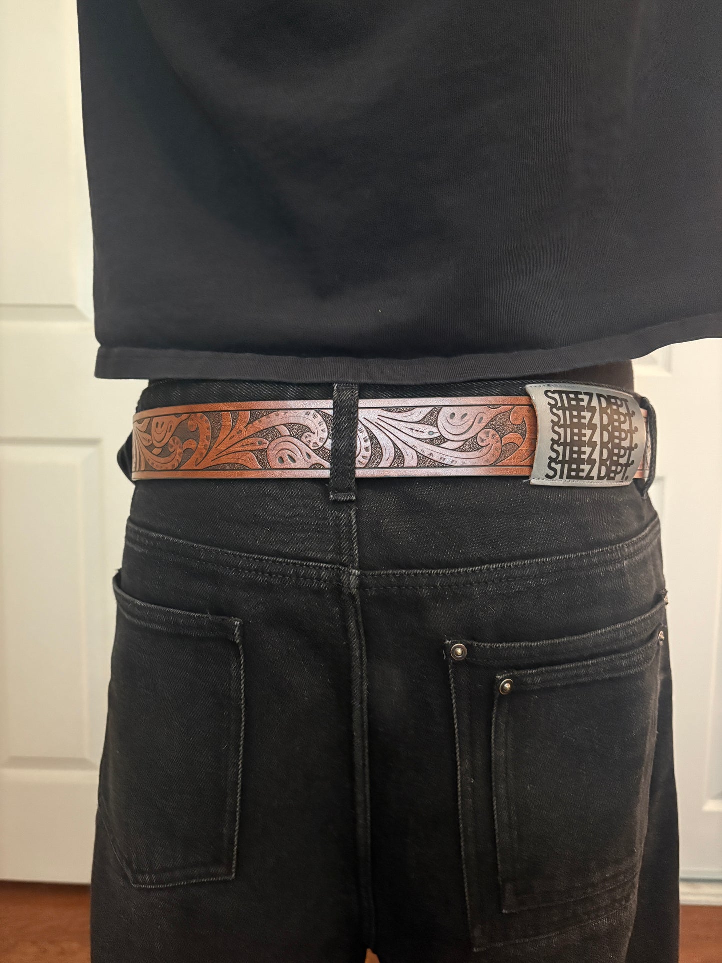 Belt , brown “ desert bloom belt “