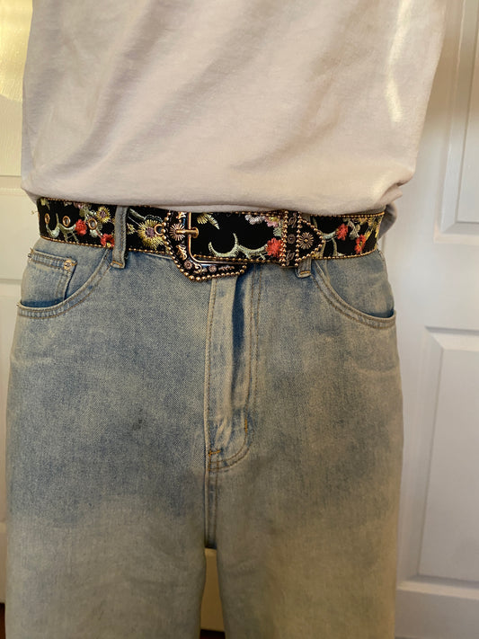 Belt, Floral flower garden belt