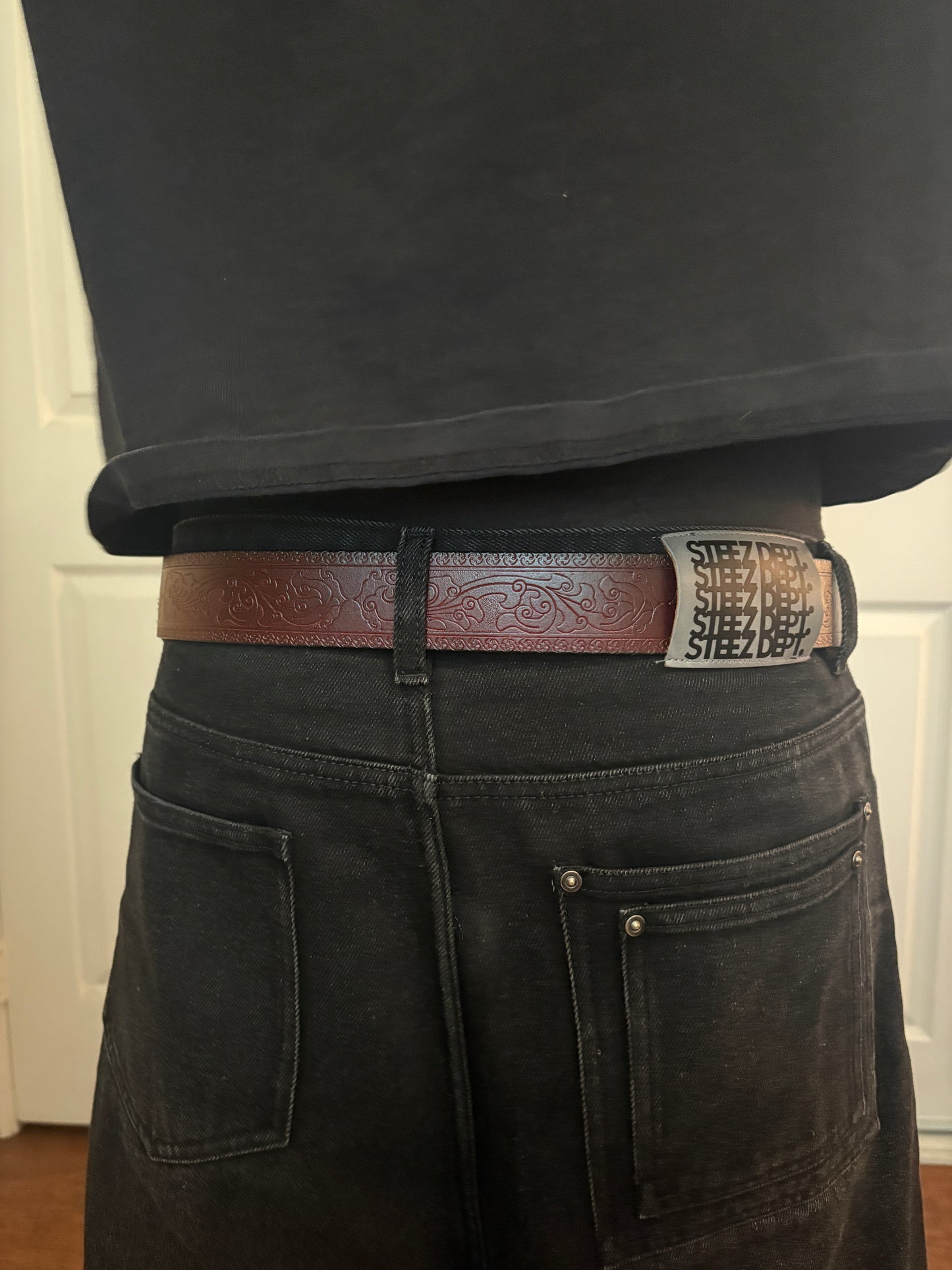 Belt , red waves belt