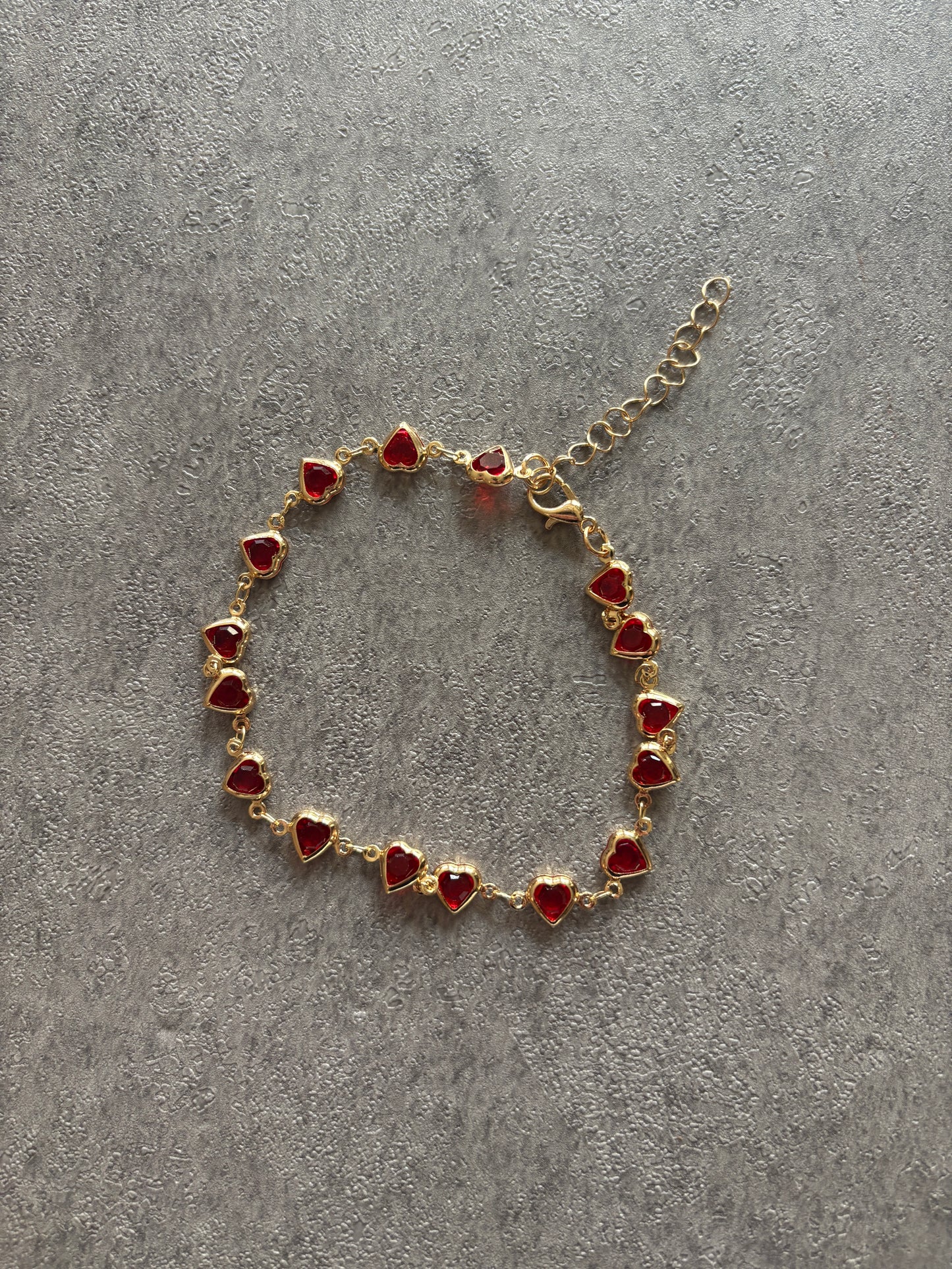 Bracelet , Gold heart bracelet