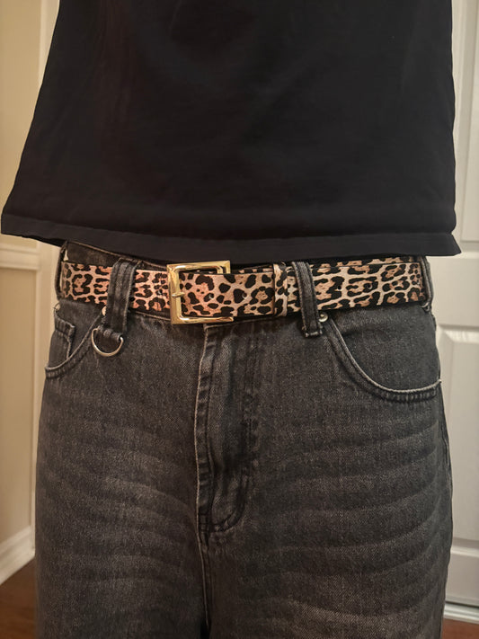Belt , flow cheetah leopard print belt