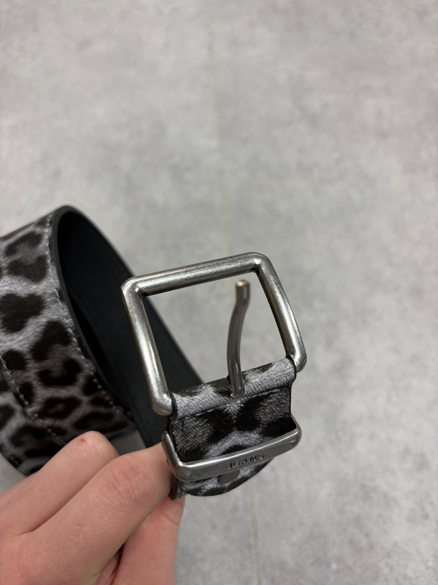 Grey leopard “ shadow “ belt