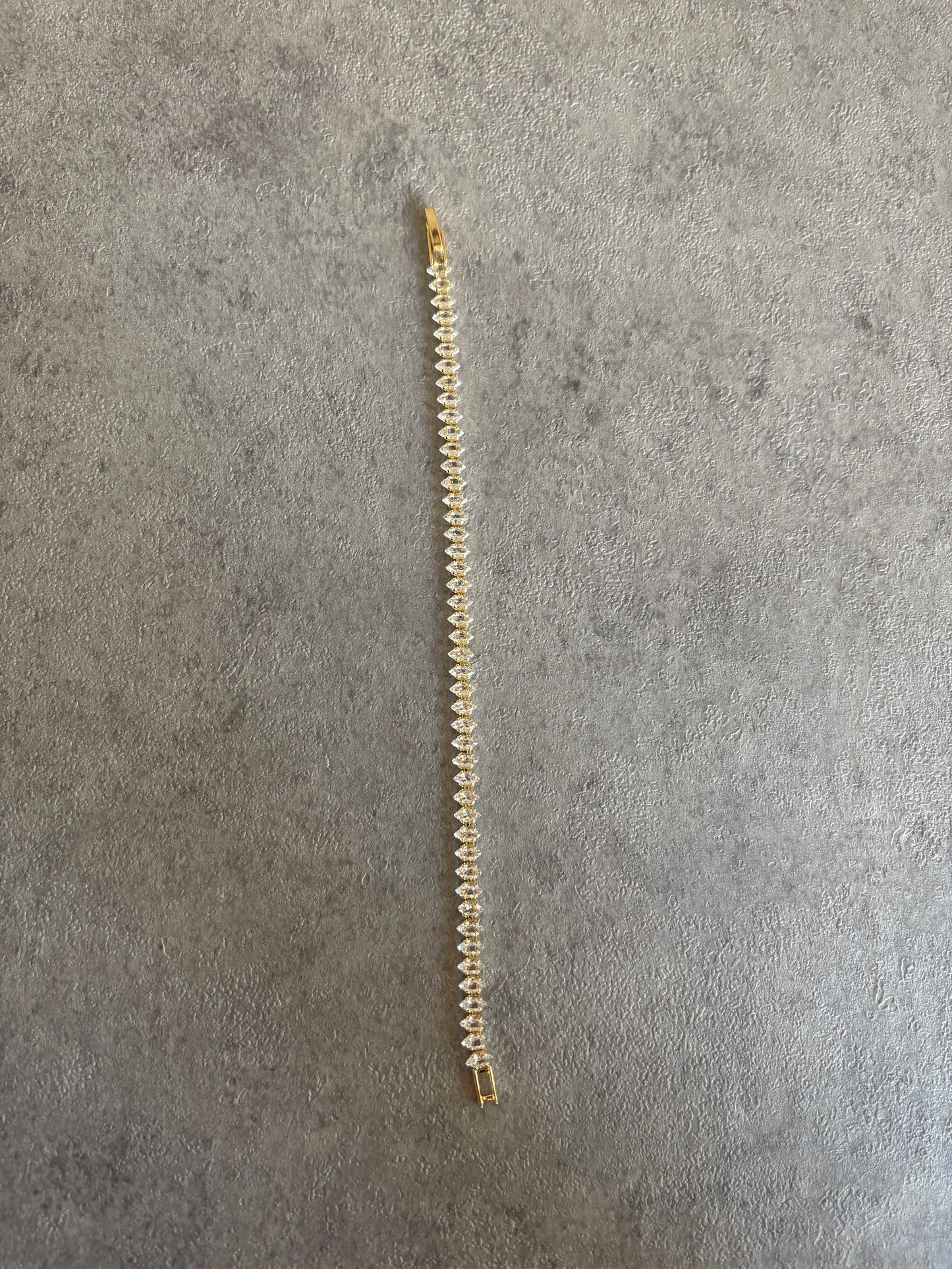 Bracelet, gold crystal tennis bracelet