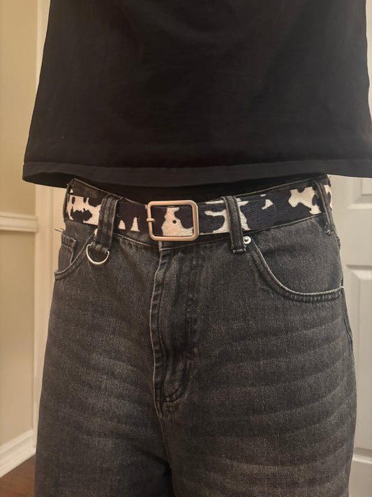 Belt , cow print belt