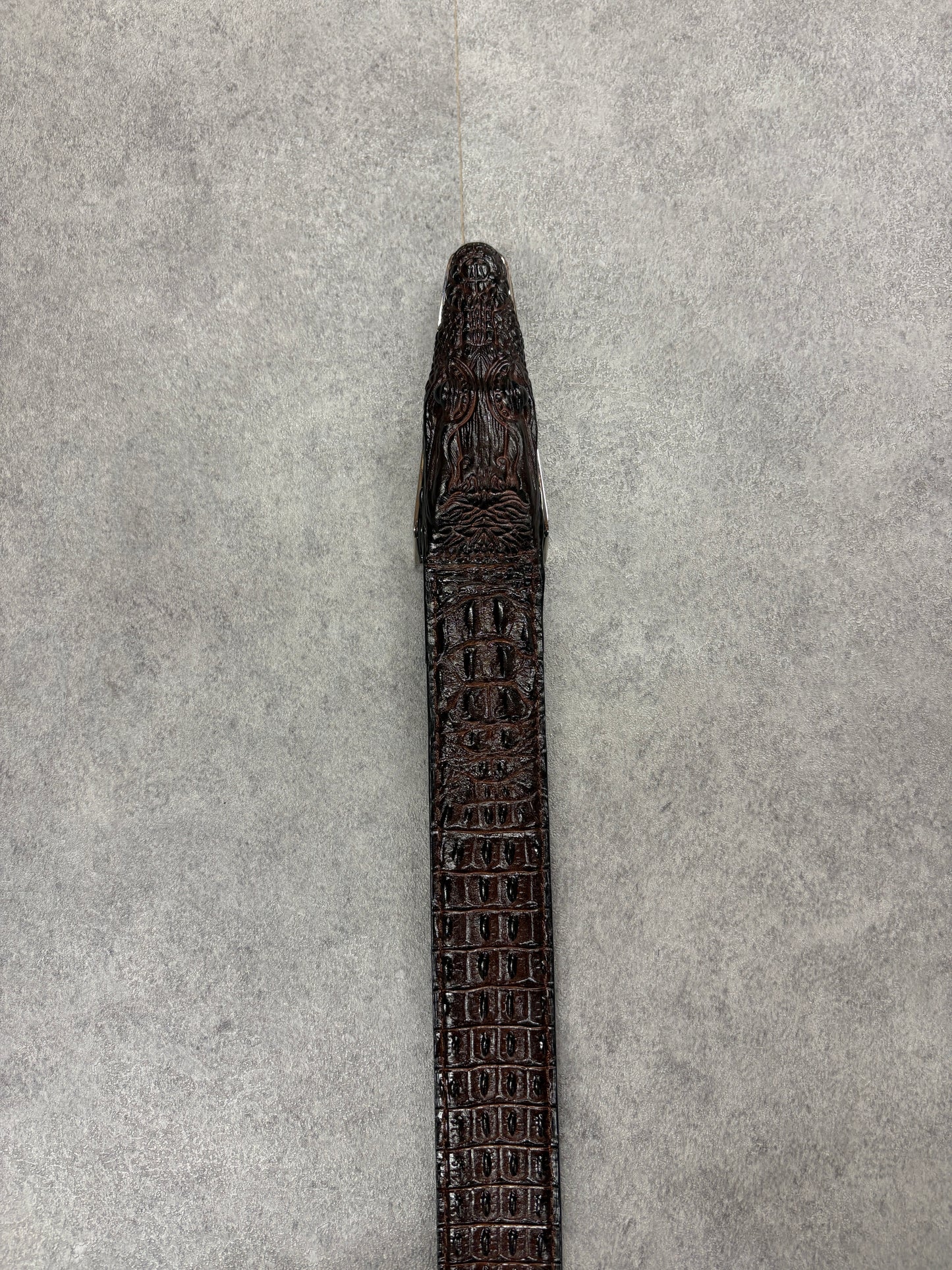 Brown “ Florida man “ crocodile belt