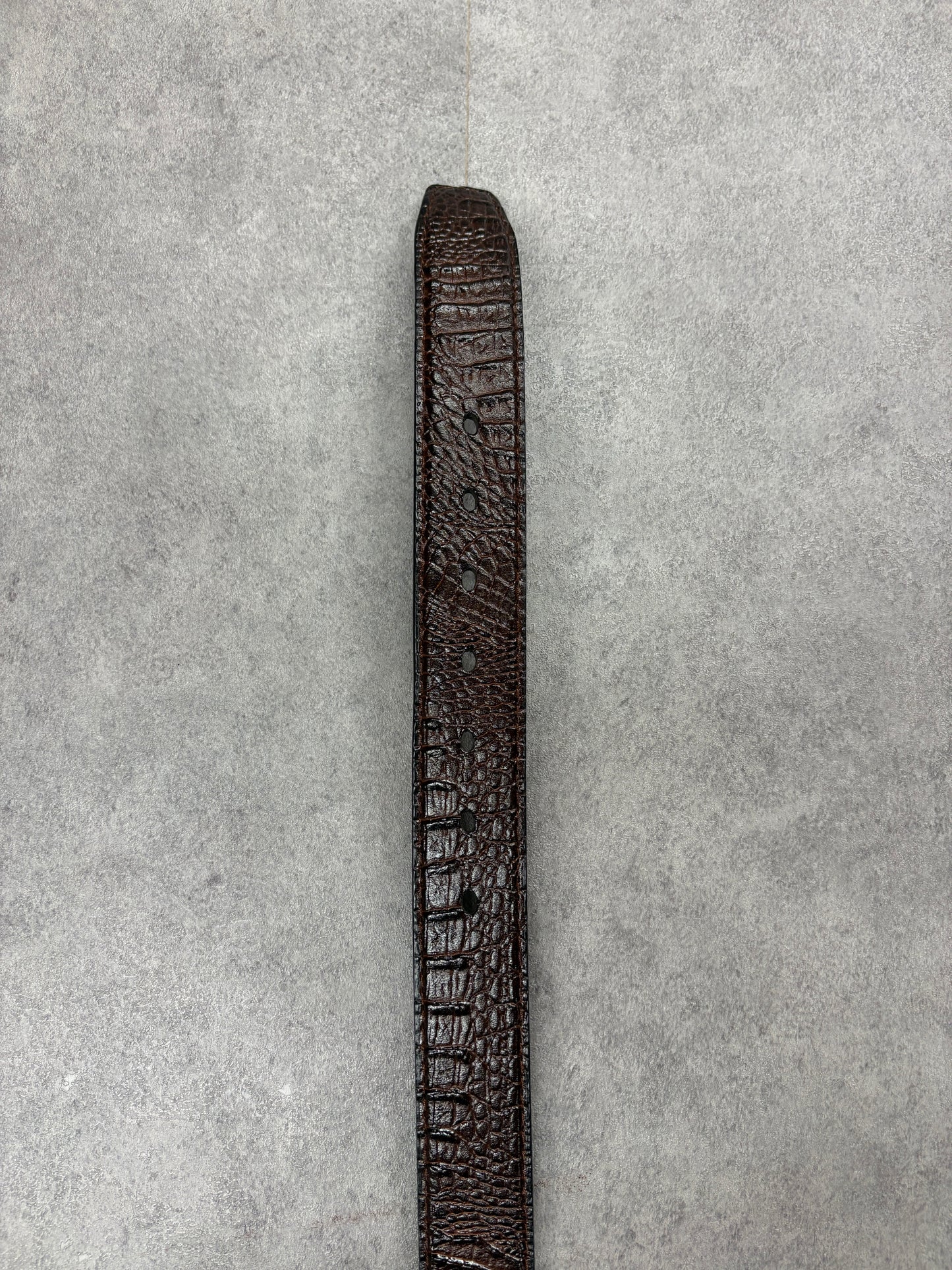 Brown “ Florida man “ crocodile belt