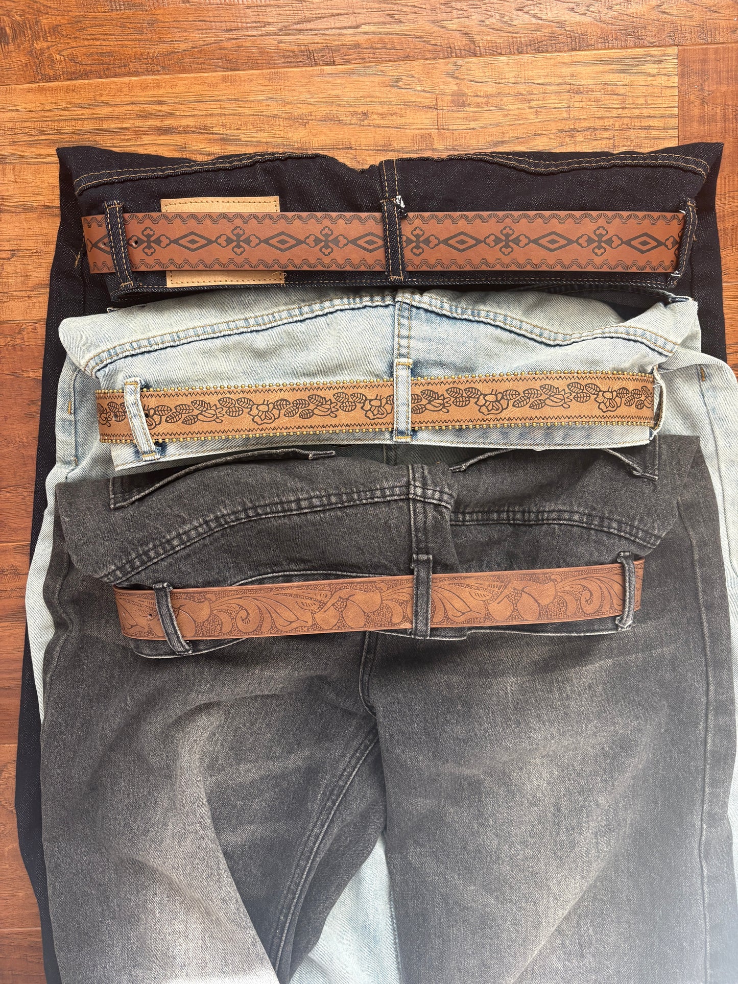 Belt, brown Aztec western belt