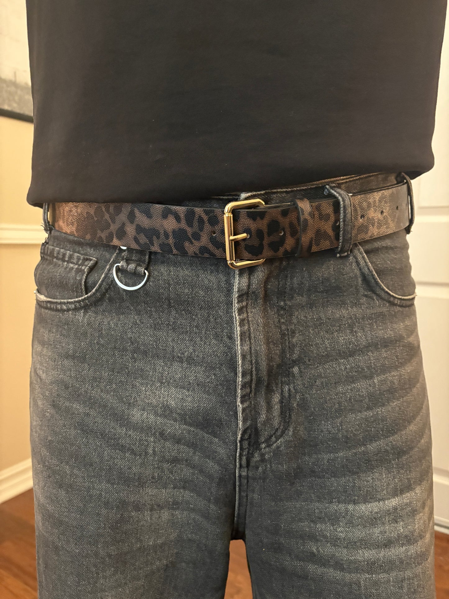 Belt, brown mocha cheetah belt