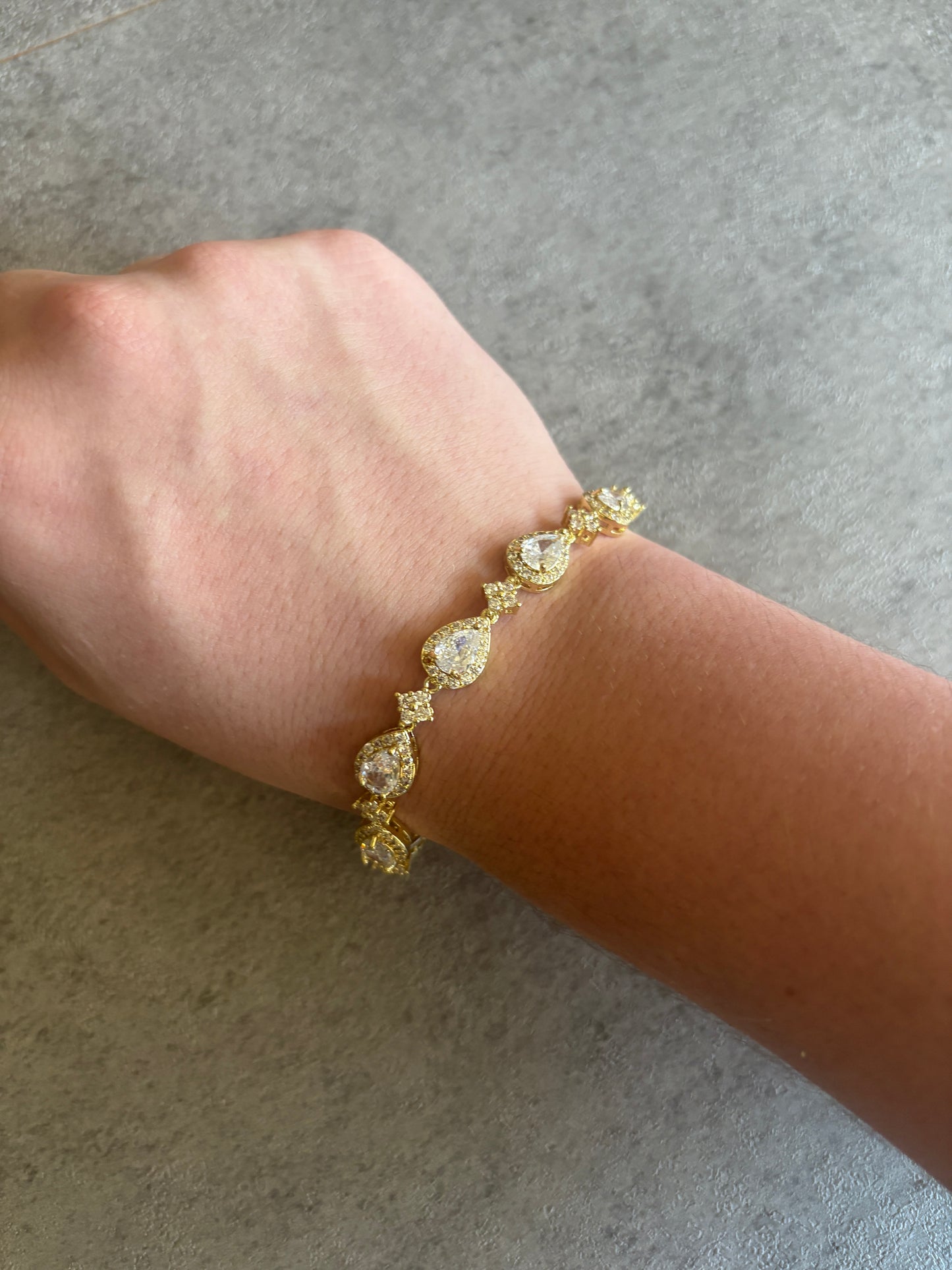 Bracelet , gold crystal flex bracelet