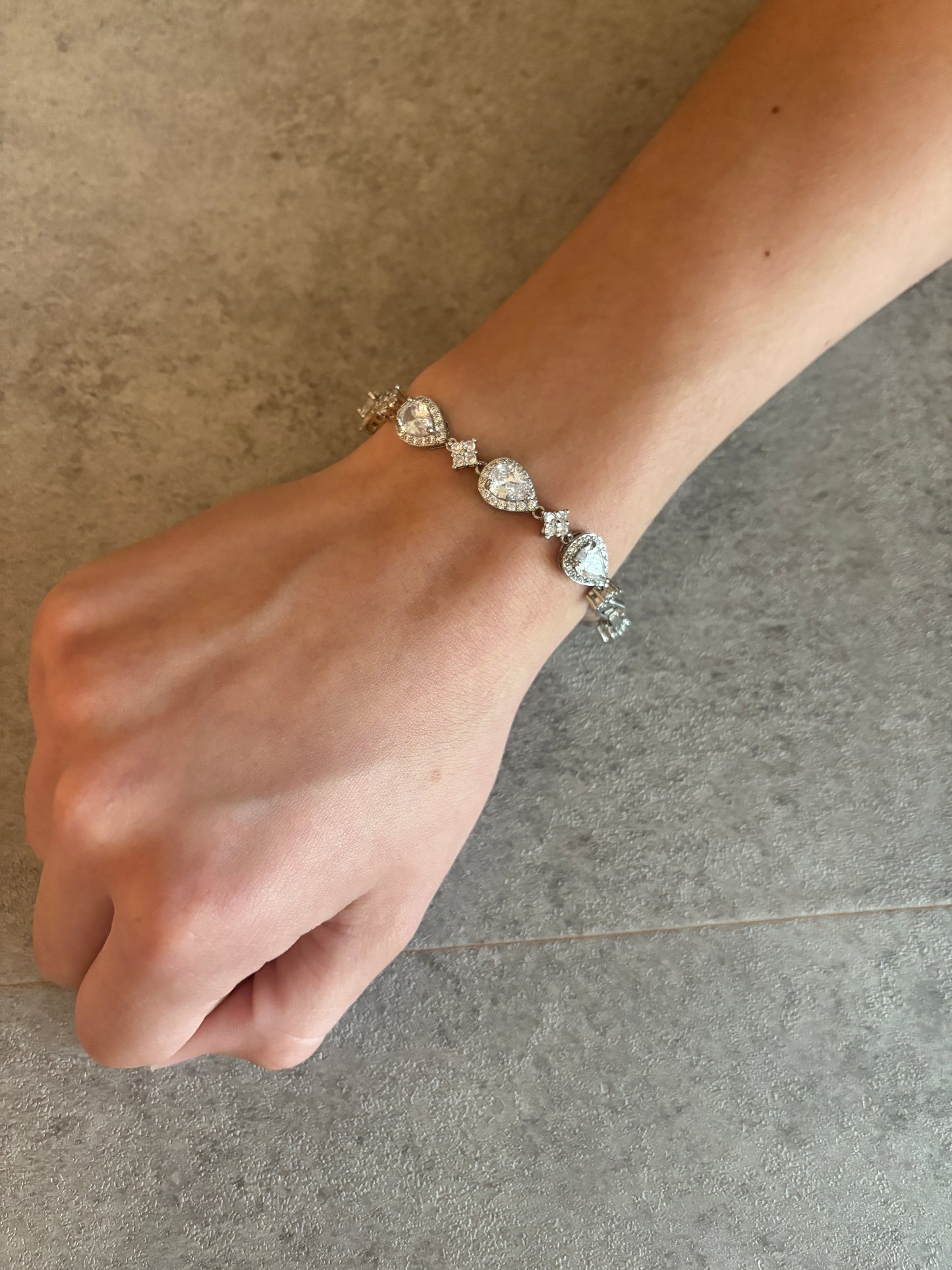 Bracelet, Silver crystal bracelet