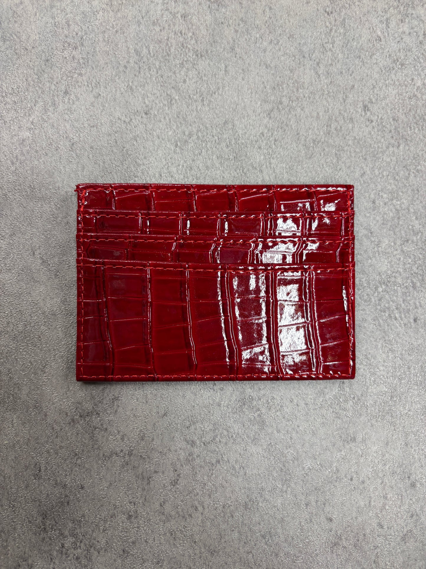 Red crocodile cardholder