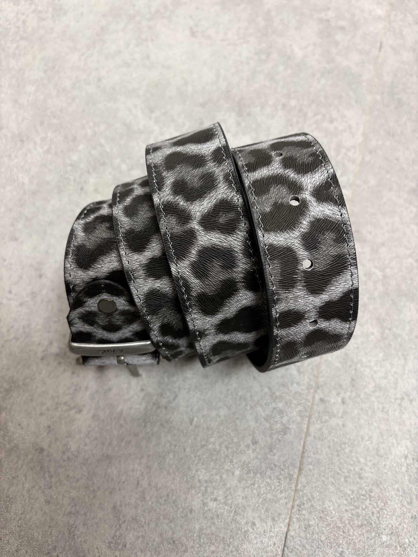 Grey leopard “ shadow “ belt