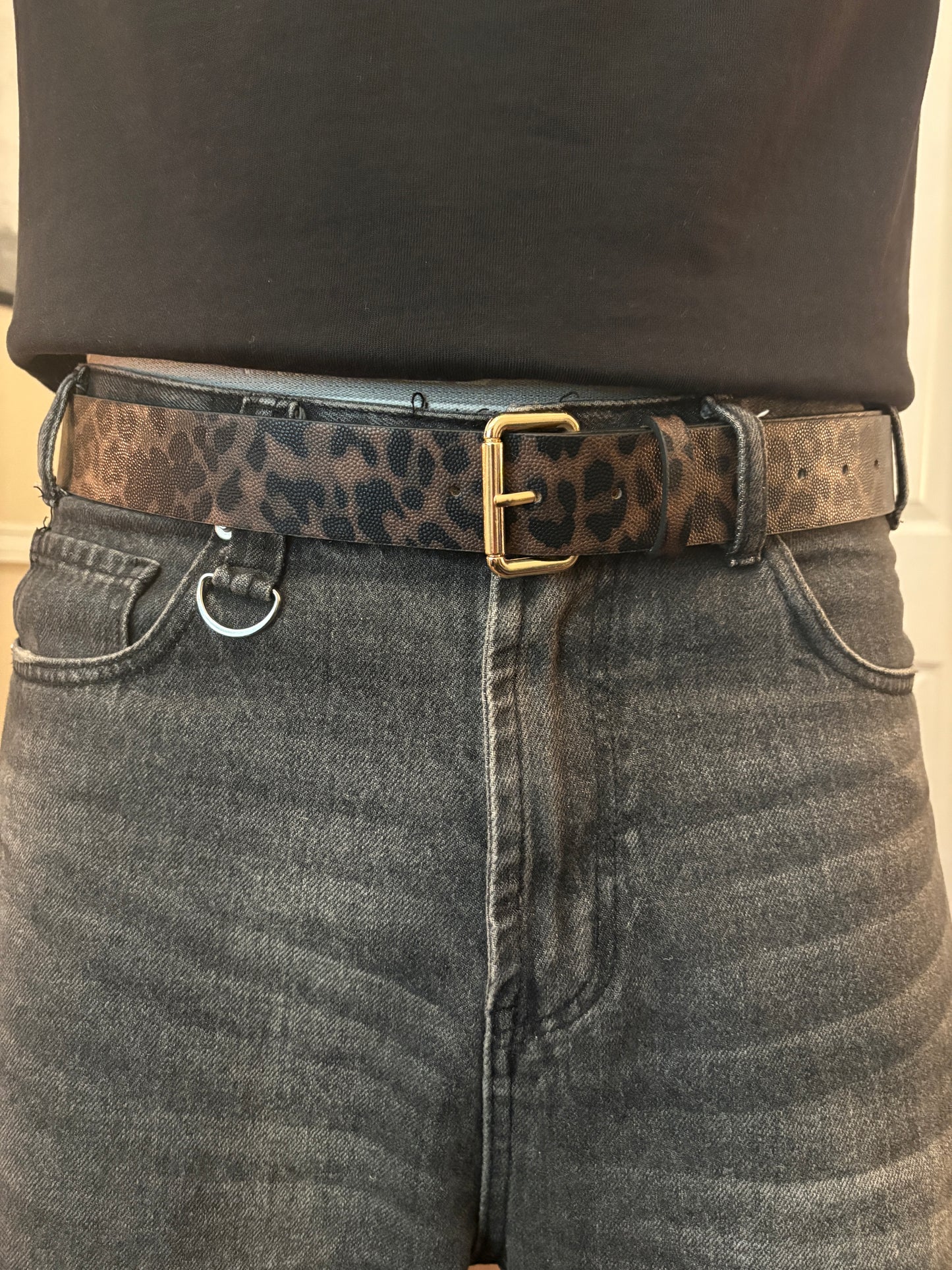 Belt, brown mocha cheetah belt