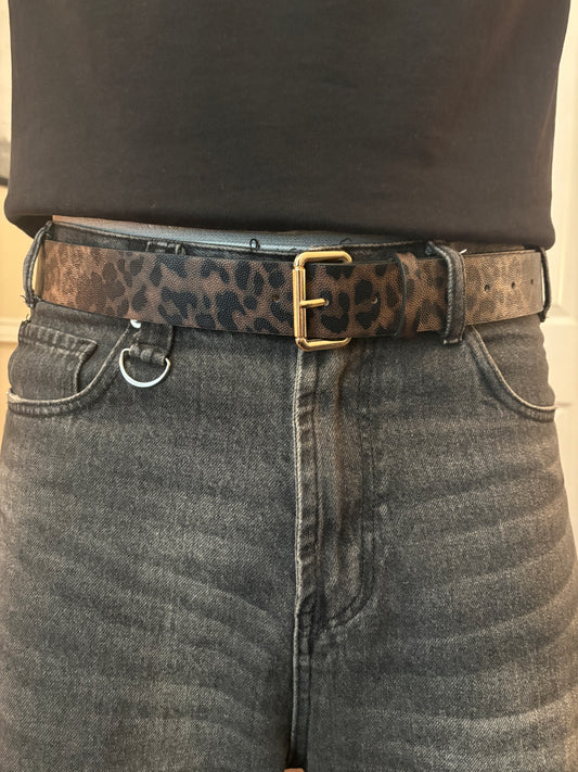 Belt, brown mocha cheetah belt