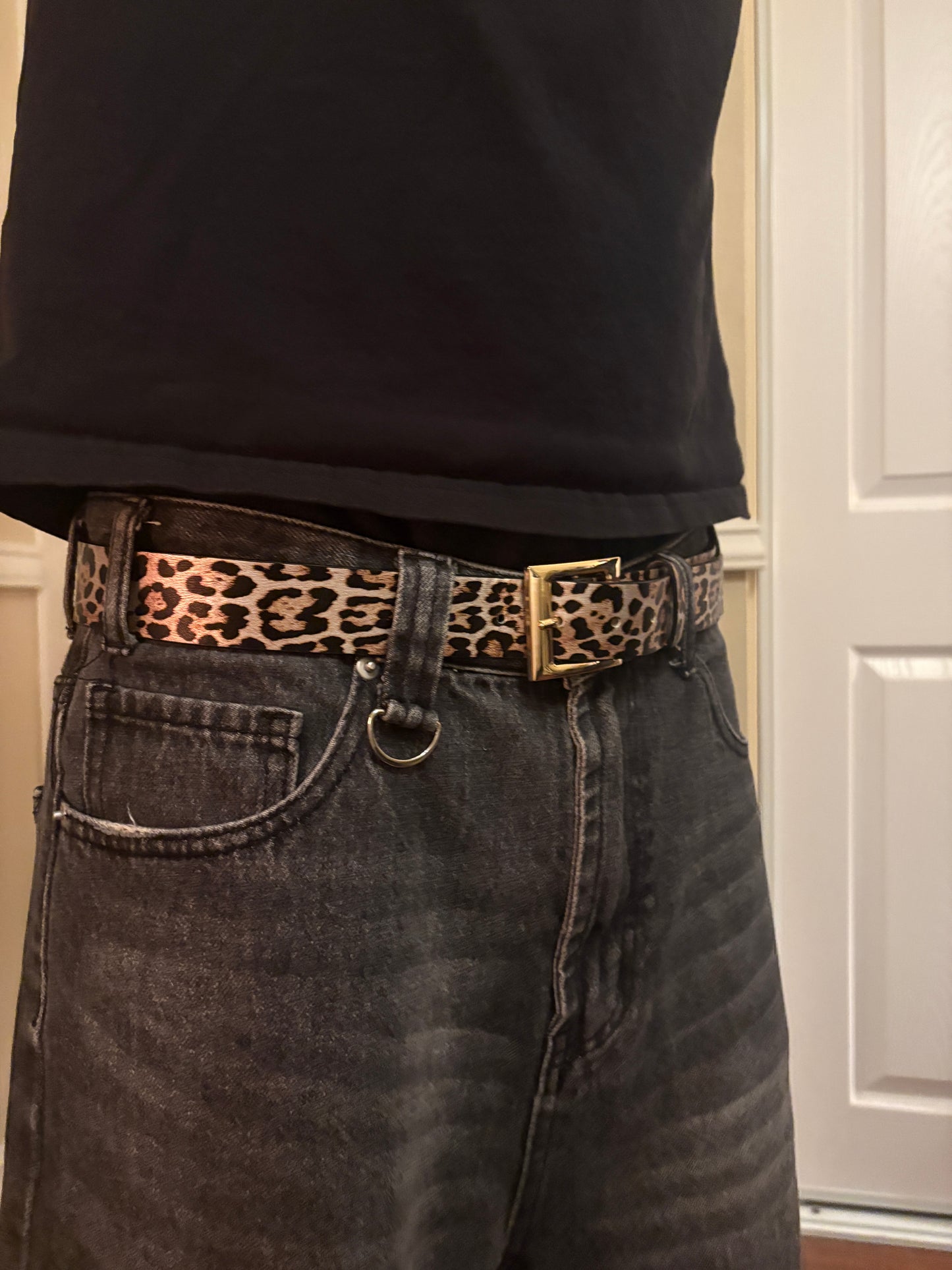 Belt , flow cheetah leopard print belt