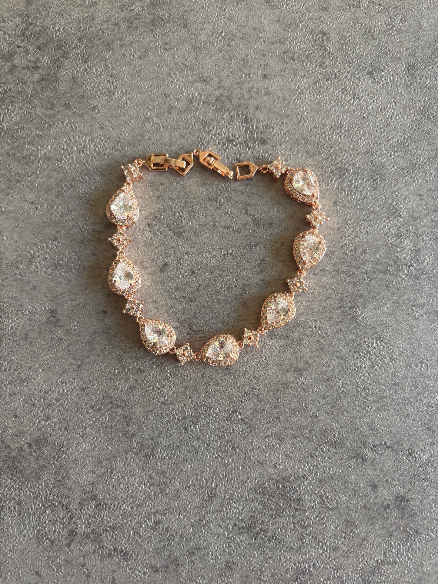 Bracelet , rose gold crystal bracelet