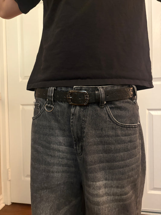Belt , black butterfly belt