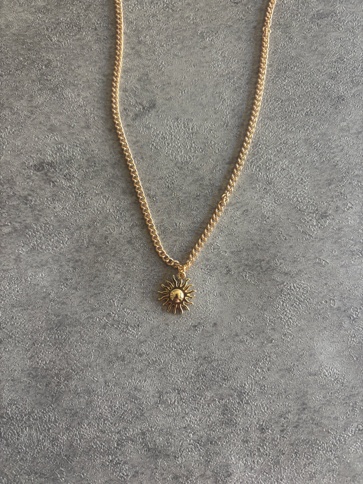 Necklace , gold jewerly sun cross gemstone bundle